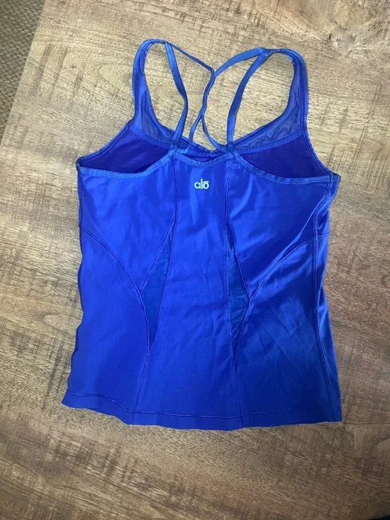alo yoga womens medium Royal Blue Strappy Active Tank - Picture 3 of 8